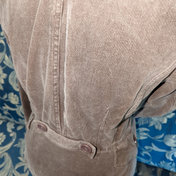 Cote Femme Soft Chocolate Military Style Brushed Jacket - Picture 6 of 6